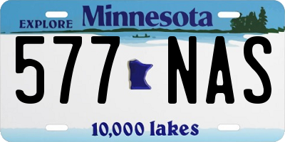 MN license plate 577NAS