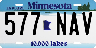 MN license plate 577NAV