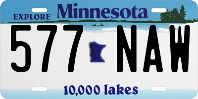 MN license plate 577NAW