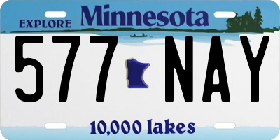 MN license plate 577NAY