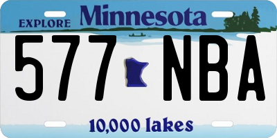 MN license plate 577NBA