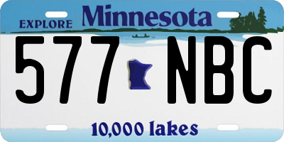 MN license plate 577NBC