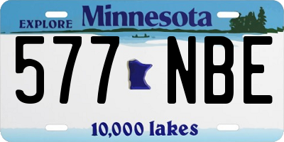 MN license plate 577NBE