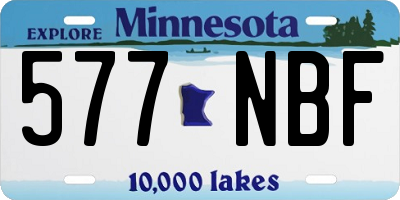MN license plate 577NBF