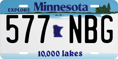 MN license plate 577NBG