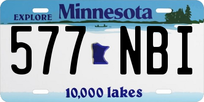 MN license plate 577NBI