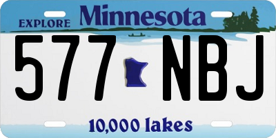 MN license plate 577NBJ