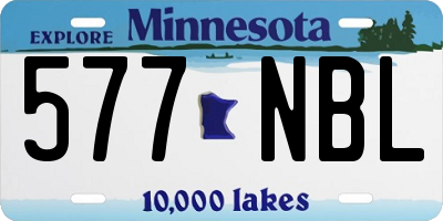 MN license plate 577NBL