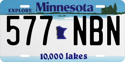 MN license plate 577NBN