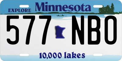 MN license plate 577NBO