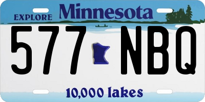 MN license plate 577NBQ
