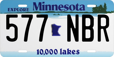 MN license plate 577NBR