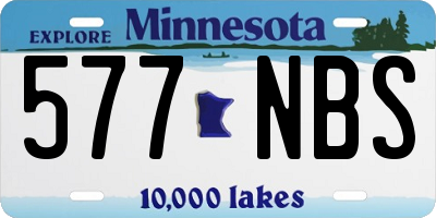 MN license plate 577NBS