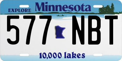 MN license plate 577NBT