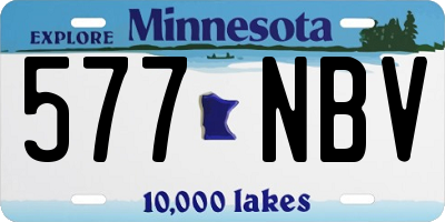 MN license plate 577NBV