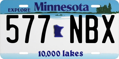 MN license plate 577NBX