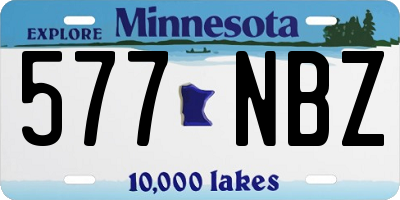 MN license plate 577NBZ