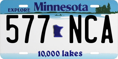 MN license plate 577NCA