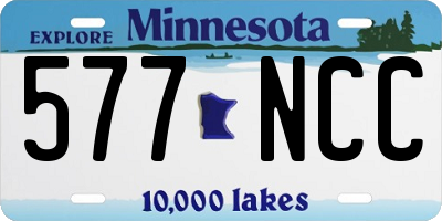 MN license plate 577NCC