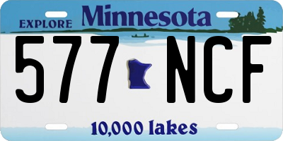 MN license plate 577NCF