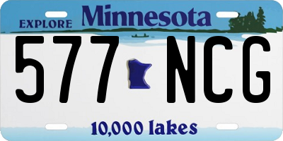 MN license plate 577NCG