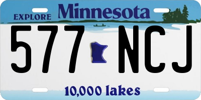 MN license plate 577NCJ