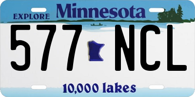 MN license plate 577NCL