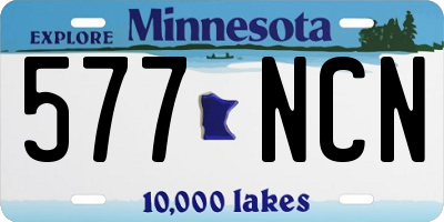 MN license plate 577NCN