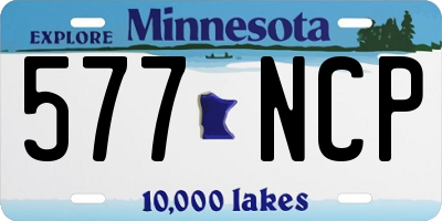 MN license plate 577NCP