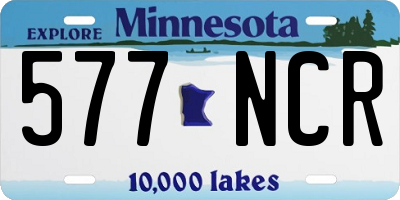 MN license plate 577NCR