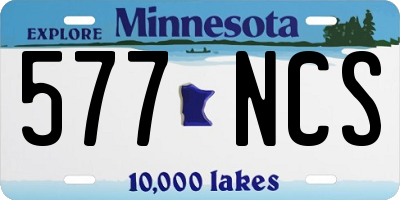 MN license plate 577NCS