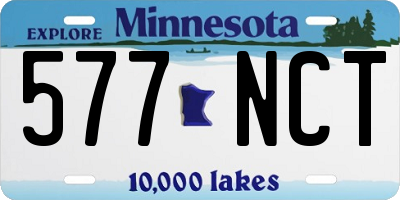 MN license plate 577NCT