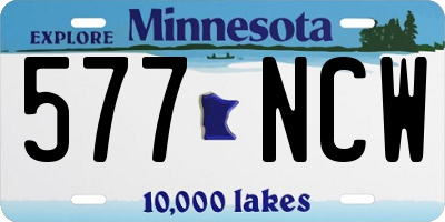MN license plate 577NCW