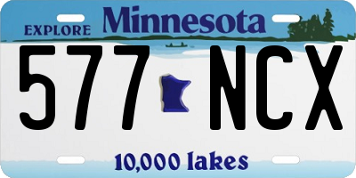 MN license plate 577NCX
