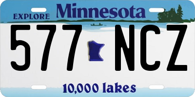 MN license plate 577NCZ