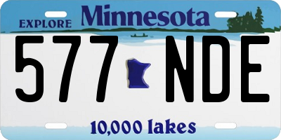 MN license plate 577NDE