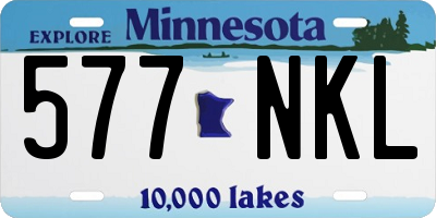 MN license plate 577NKL