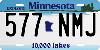 MN license plate 577NMJ