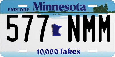 MN license plate 577NMM