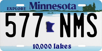 MN license plate 577NMS
