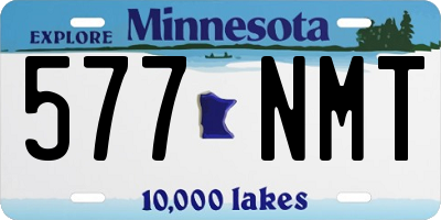 MN license plate 577NMT