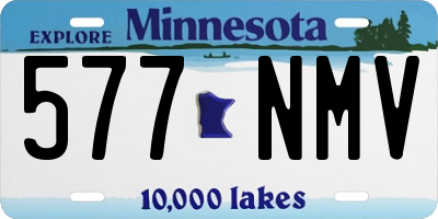 MN license plate 577NMV