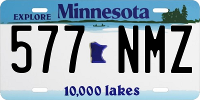 MN license plate 577NMZ