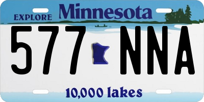MN license plate 577NNA