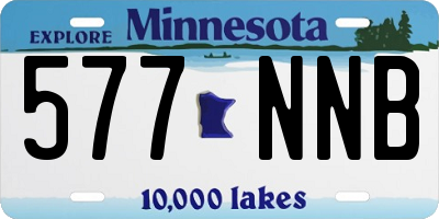 MN license plate 577NNB