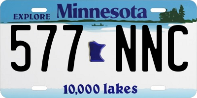 MN license plate 577NNC