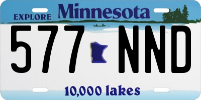 MN license plate 577NND