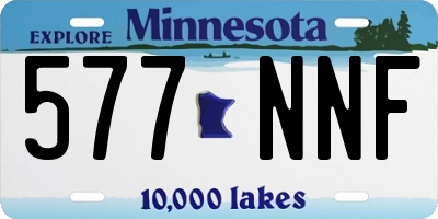 MN license plate 577NNF