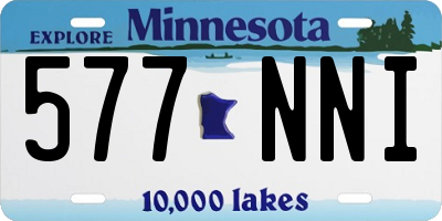 MN license plate 577NNI
