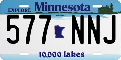 MN license plate 577NNJ